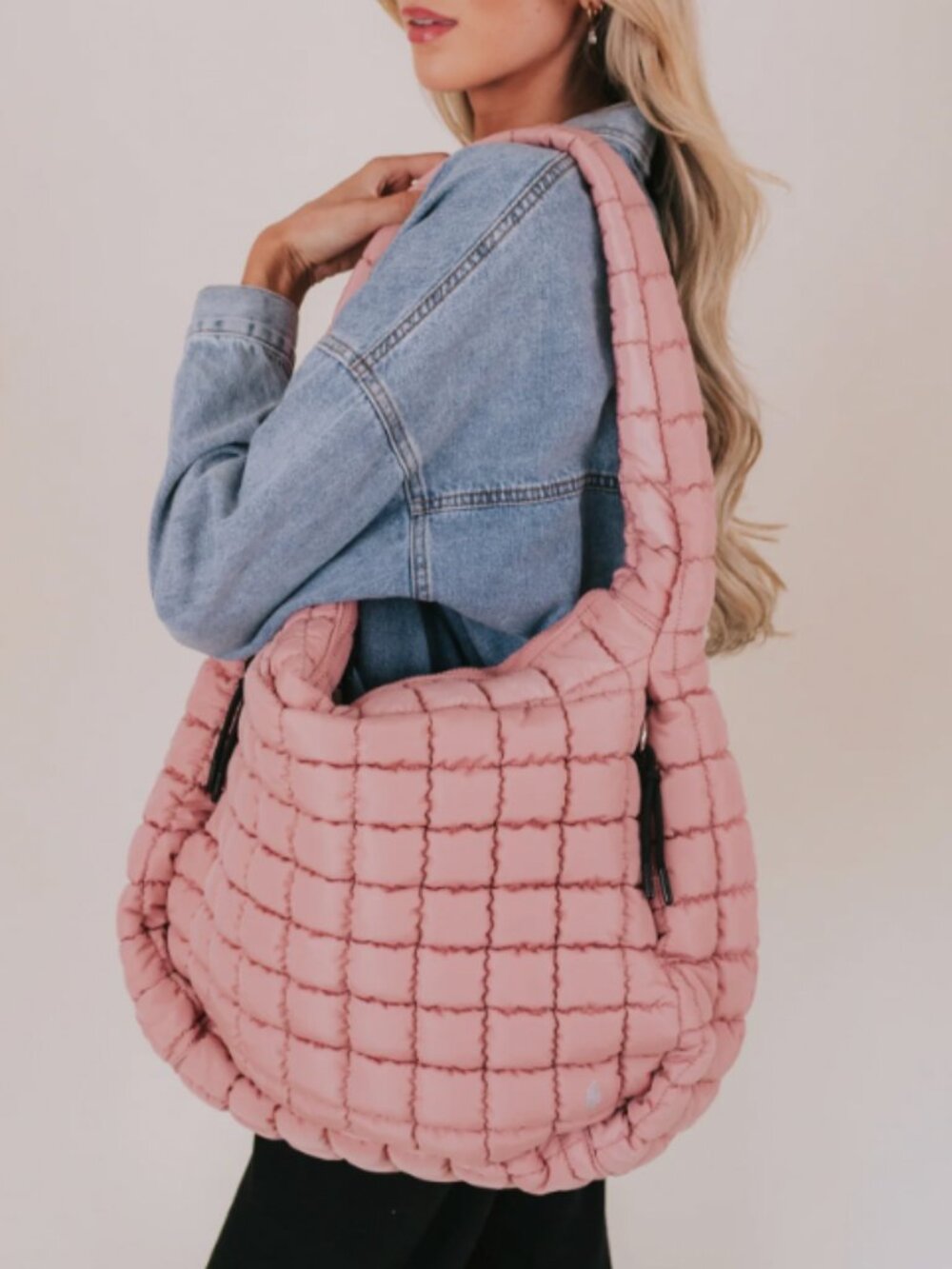 Free People Movement's Quilted Carryall - Petal Pink - NWT